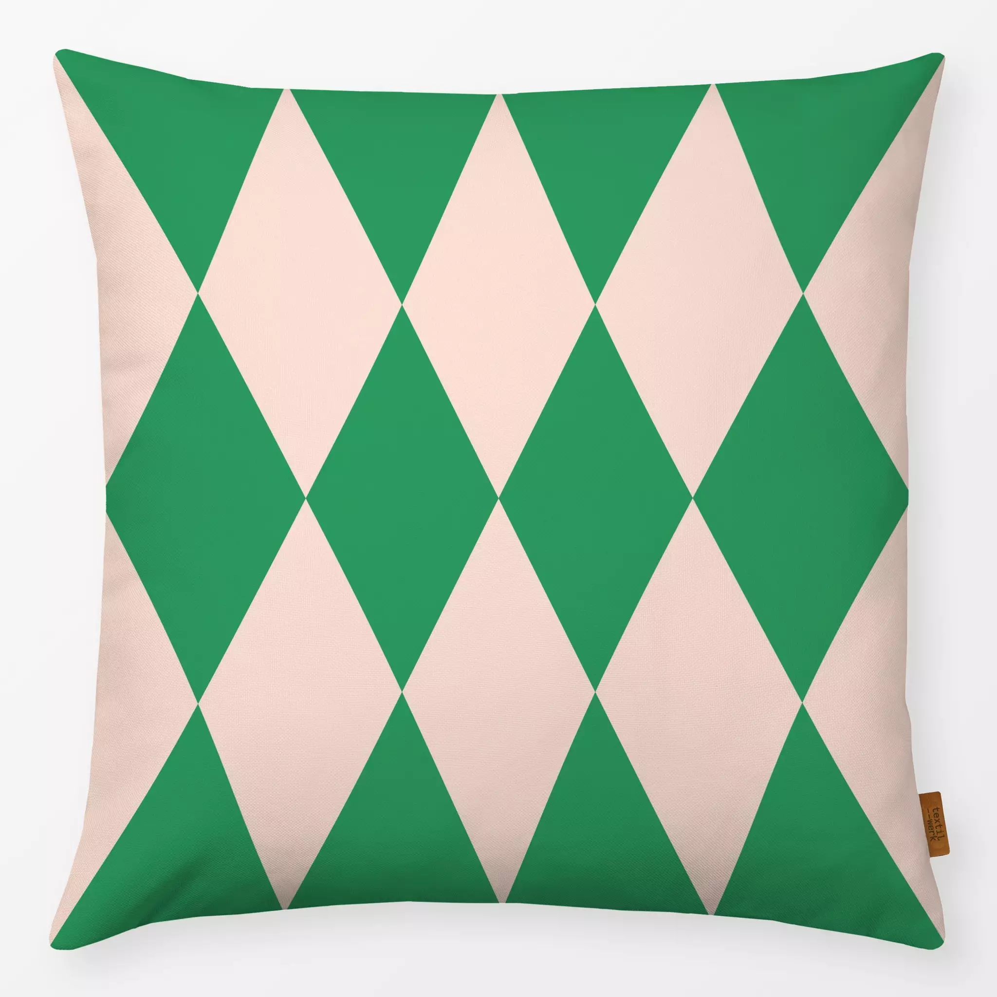 Kissen Kissen Argyle grün rosa