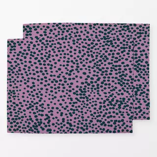 Tischset Dark pine dots on lilac