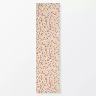 Tischläufer Blätter Outlines orange creme