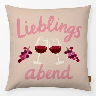 Kissen Lieblingsabend Wein