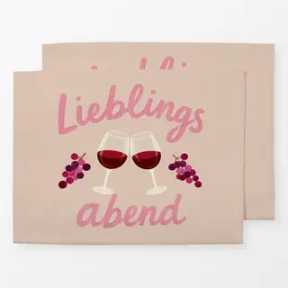 Tischset Lieblingsabend Wein