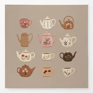 Tischdecke Kaffeekannen