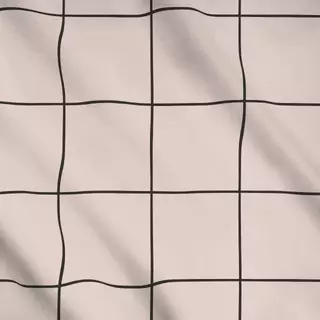 Meterware Minimal Karo Schwarz Beige
