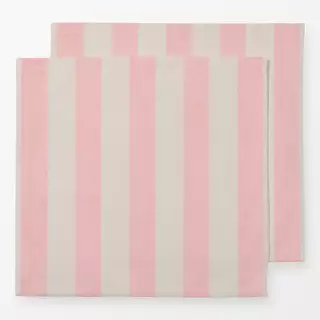 Servietten Bold Stripes rosé creme