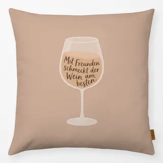 Kissen Weinglas Weißwein