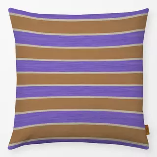 Kissen Streifen beige lila