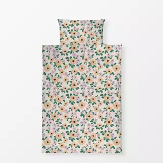 Bettwäsche Blumen gelb rosa