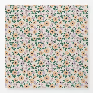 Tischdecke Blumen gelb rosa