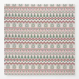 Tischdecke Weihnachtsmuster grün rot