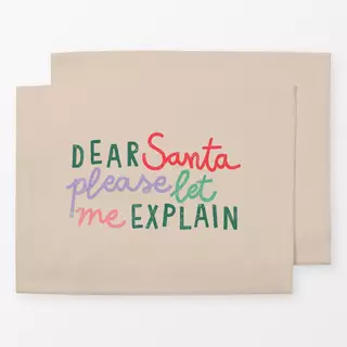 Tischset Dear Santa bunt