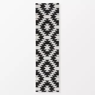 Tischläufer Diamonds Ikat Black Beige