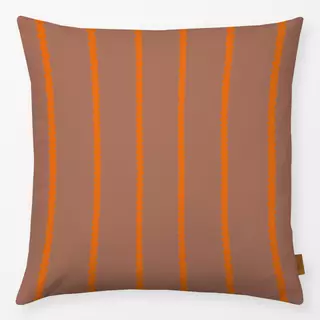 Kissen Wavy Streifen orange mocha