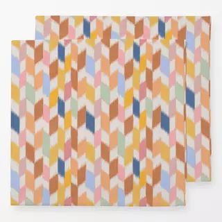 Servietten Rhomboid Ikat Colorful