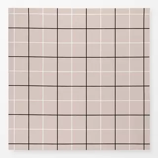 Tischdecke Großes Karo beige schwarz