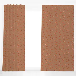 Dekovorhang Füchse beige