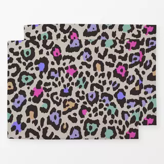 Tischset Leopard Muster bunt