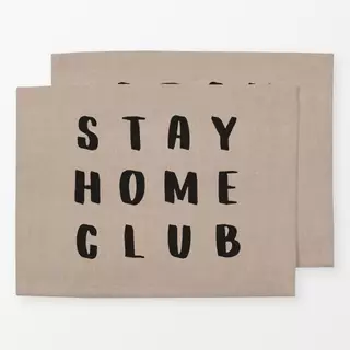 Tischset Stay Home Club
