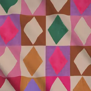Meterware Rauten bunt
