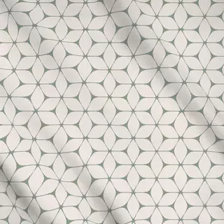 Meterware Floral Tiles green