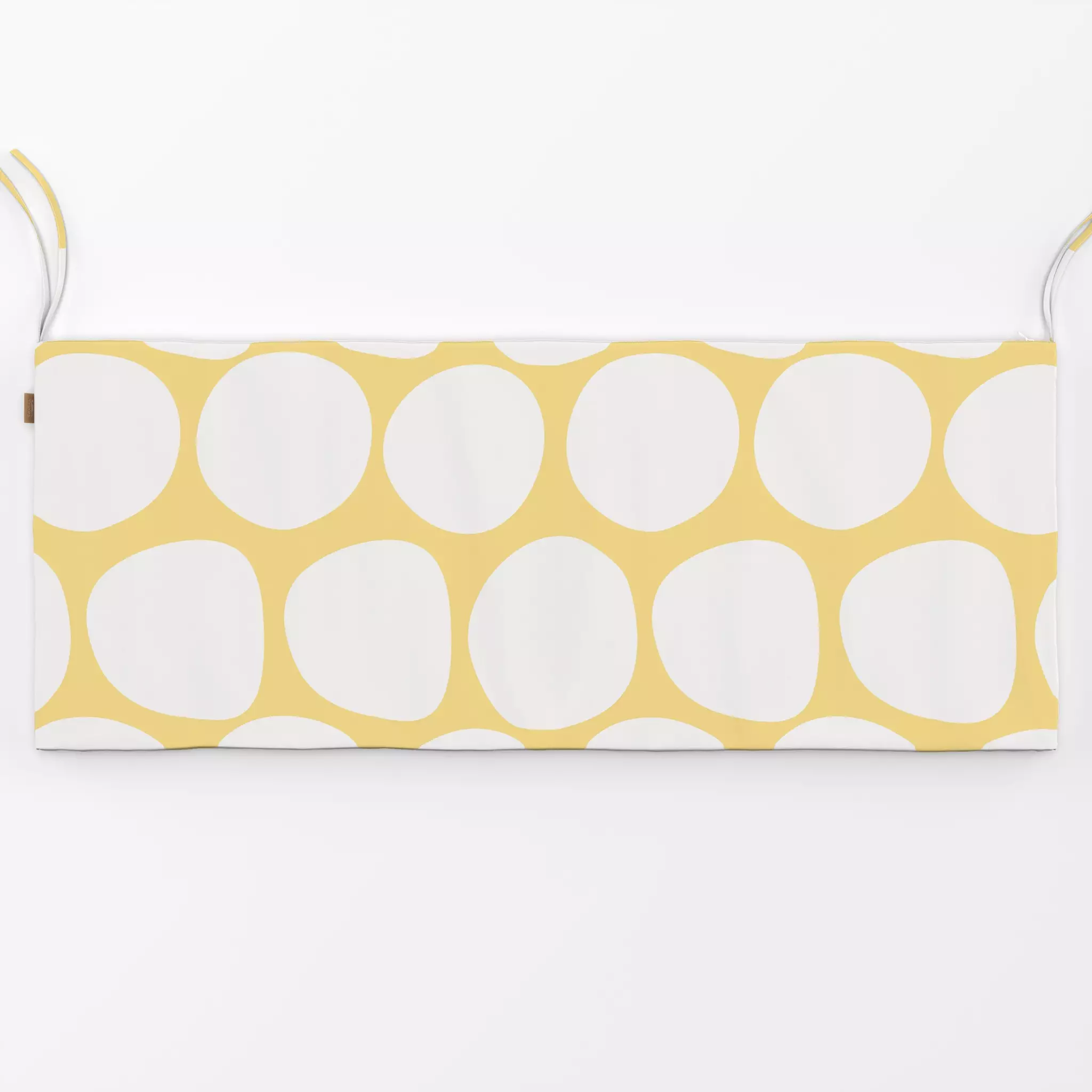 Bankauflage Große Punkte gelb - Symbole & Muster - von „Studio Kesse"; Kinder, Punkte, Dots, Kinderzimmer, bunt, gepunktet, ...