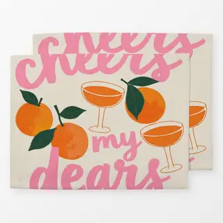 Tischset Cheers my Dears orange