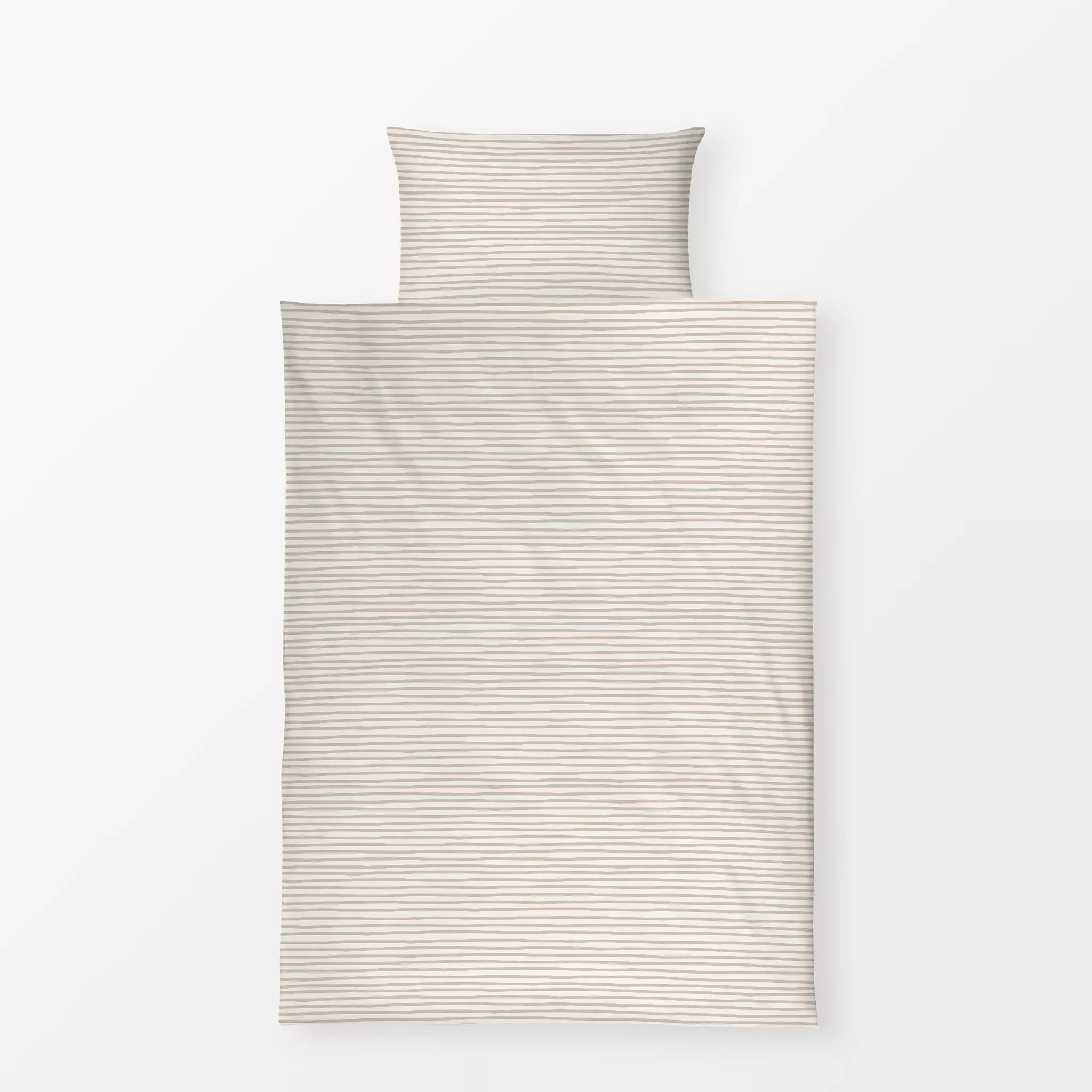 Bettwäsche Schmale Linien Streifen beige - Symbole & Muster - von „Studio Kesse"; Linien, Streifen, gestreift, Gartendeko, S...