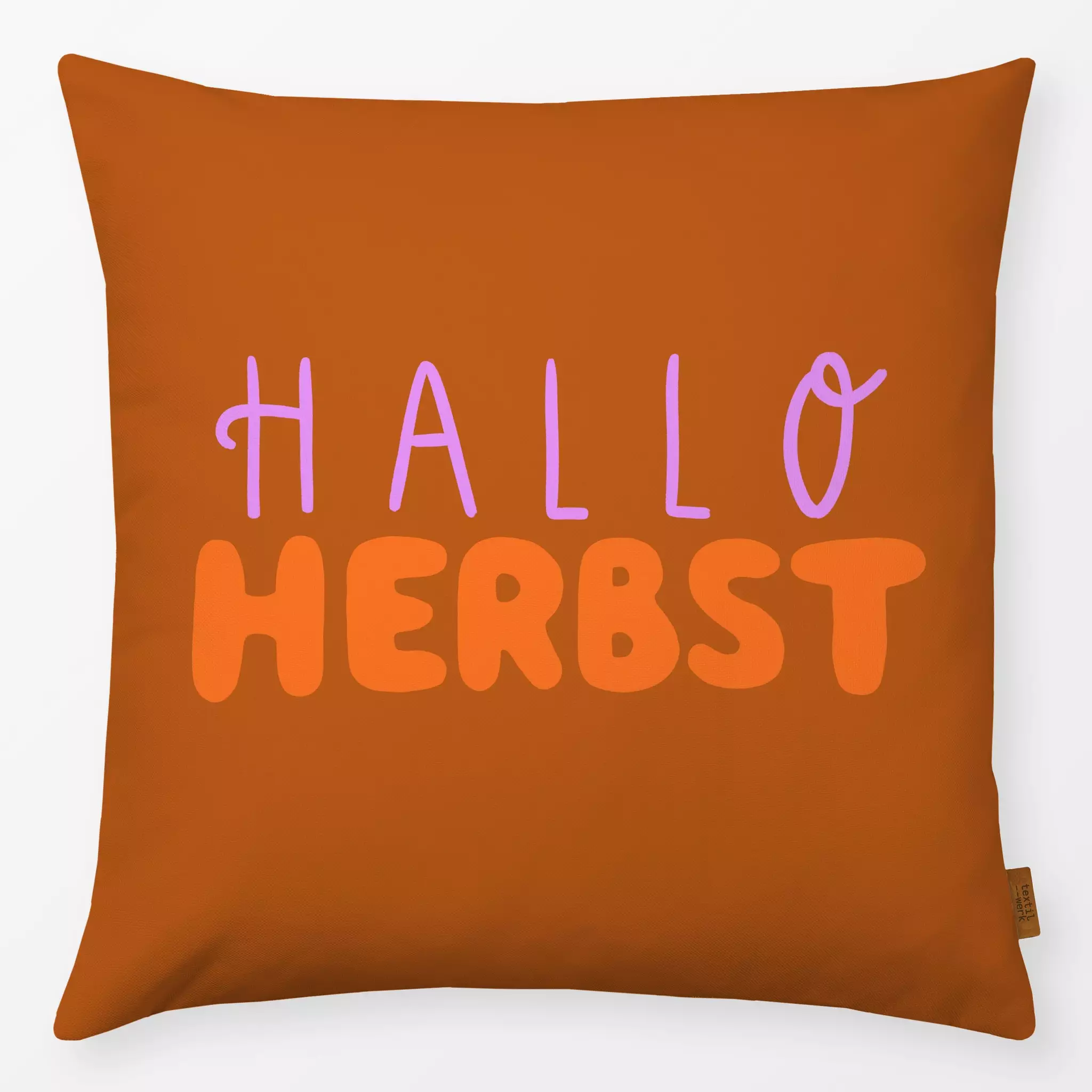 Kissen Kissen Hallo Herbst orange