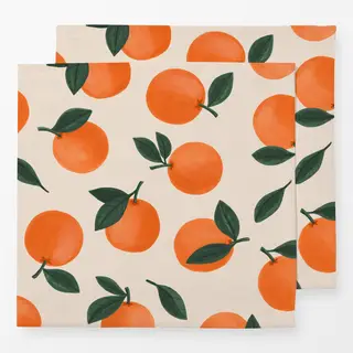 Servietten Orangenmuster