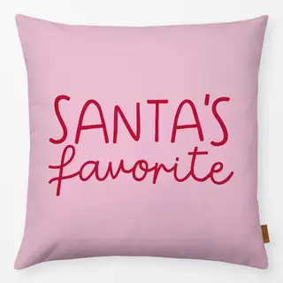 Kissen Santas Favorite rosa rot