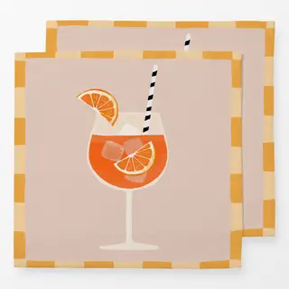 Servietten Cocktail gelb orange