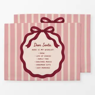 Tischset rot rosa