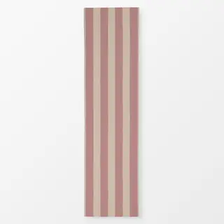Tischläufer Streifen rosa beige