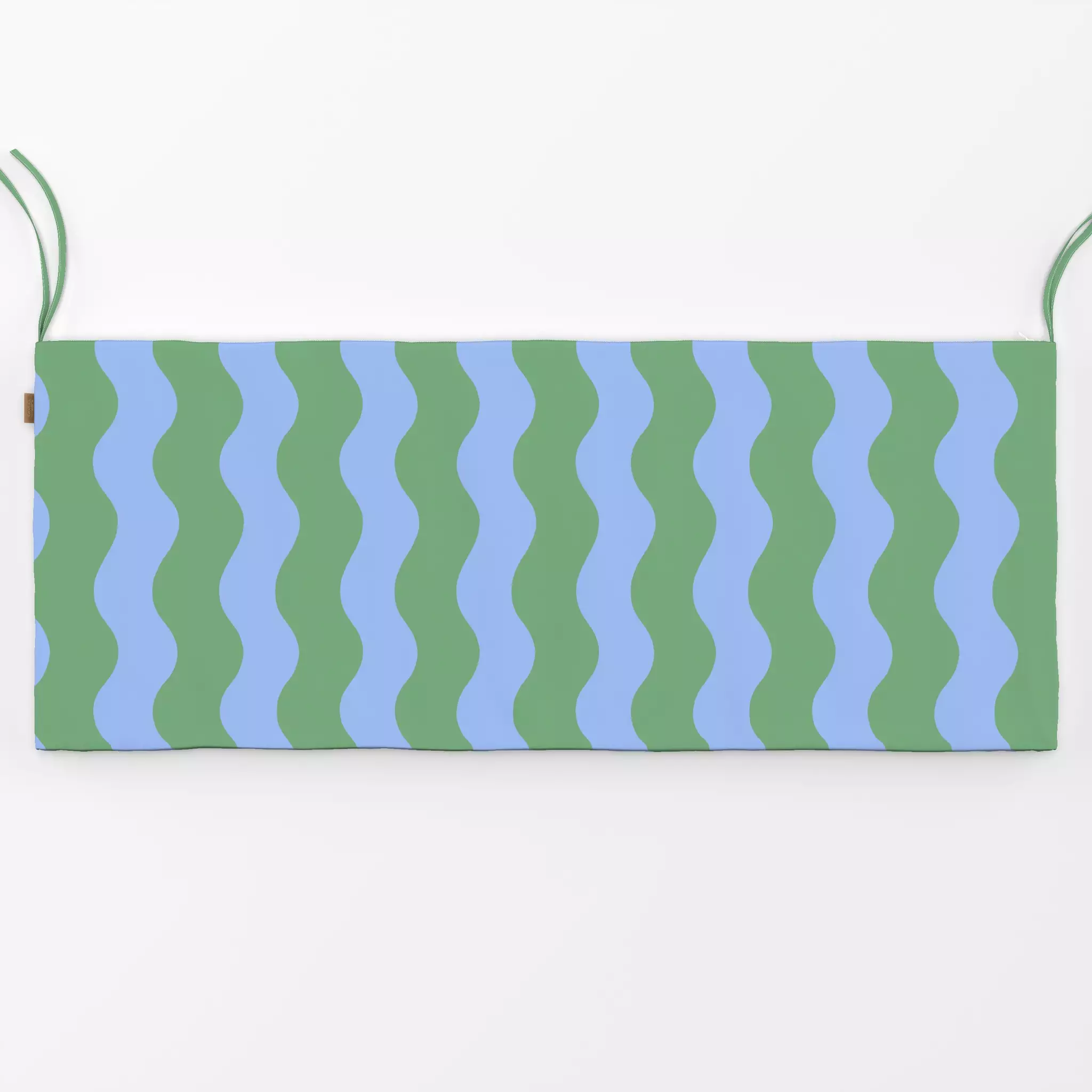 Bankauflage Große Wellen grün blau - Symbole & Muster - von „Studio Kesse"; Kinder, Streifen, Geburt & Baby, Kinderzimmer, w...
