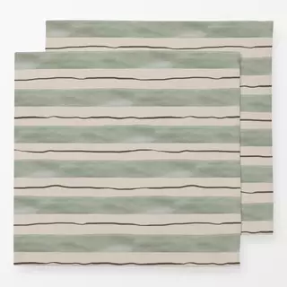 Servietten Streifen grün beige