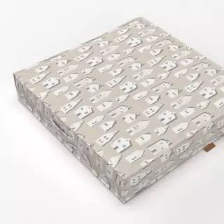 Bodenkissen Häuschen beige