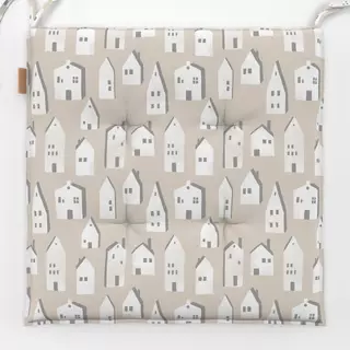 Sitzkissen Häuschen beige