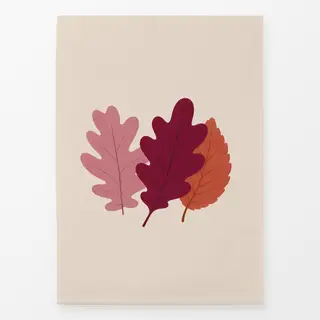 Geschirrtücher Drei Herbstblätter off-white