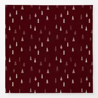 Tischdecke Tannenbäume Weihnachten rot