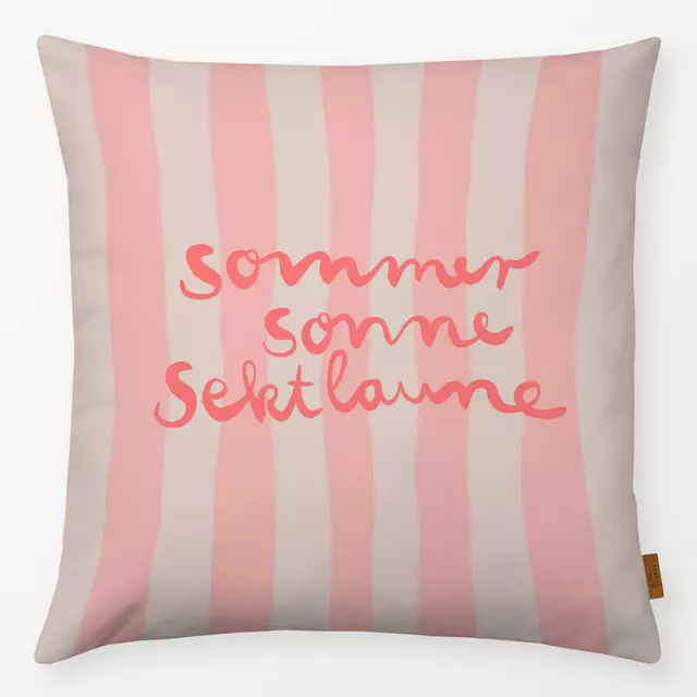 Kissen Sommer Sonne Sektlaune Peach von Studio Kesse