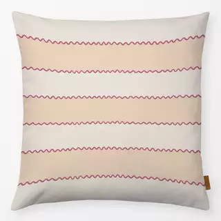 Kissen Wellen Streifen peach rosa