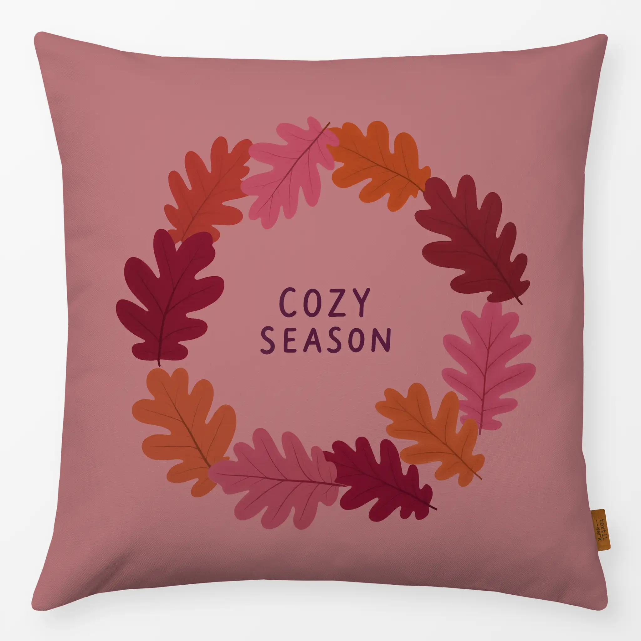 Kissen Kissen Herbstkranz rosé
