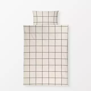 Bettwäsche Karo Linien schwarz