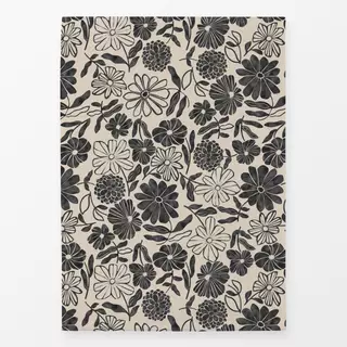 Geschirrtücher Wildflowers beige black