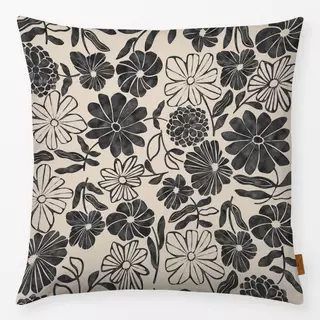 Kissen Wildflowers beige black