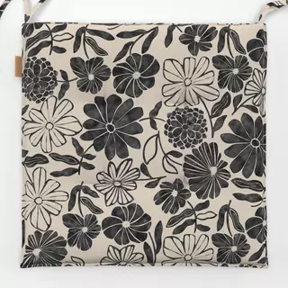 Sitzkissen Wildflowers beige black