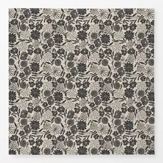 Tischdecke Wildflowers beige black