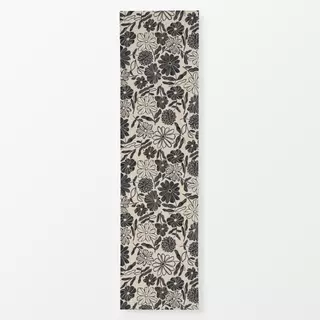Tischläufer Wildflowers beige black