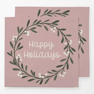 Servietten Kranzz happy holidays
