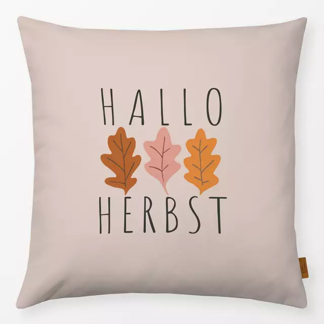Kissen Hallo Herbst Blätter von Studio Kesse