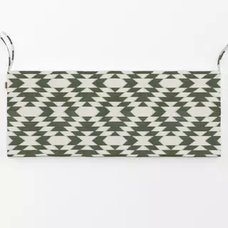 Bankauflage Diamonds Ikat Darkgreen